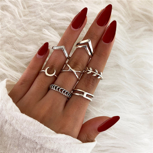 Silver-Plated Alloy Stylish Contemporary Stackable Ring - The Pari | Swadesiicart