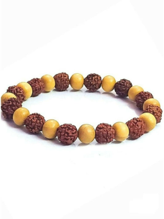 NVR Natural Rudraksha Stretchable Bracelet