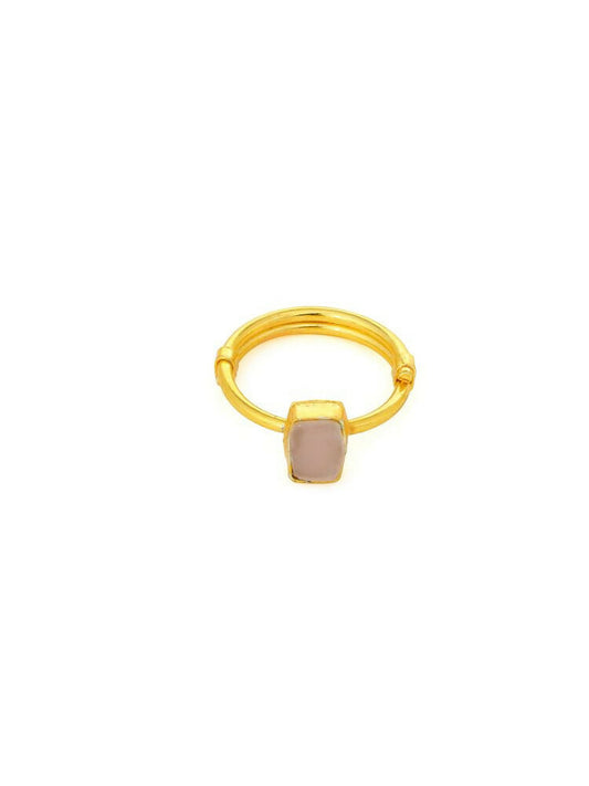 Natural Stone Pink Ring - Ruby Raang | Swadesiicart