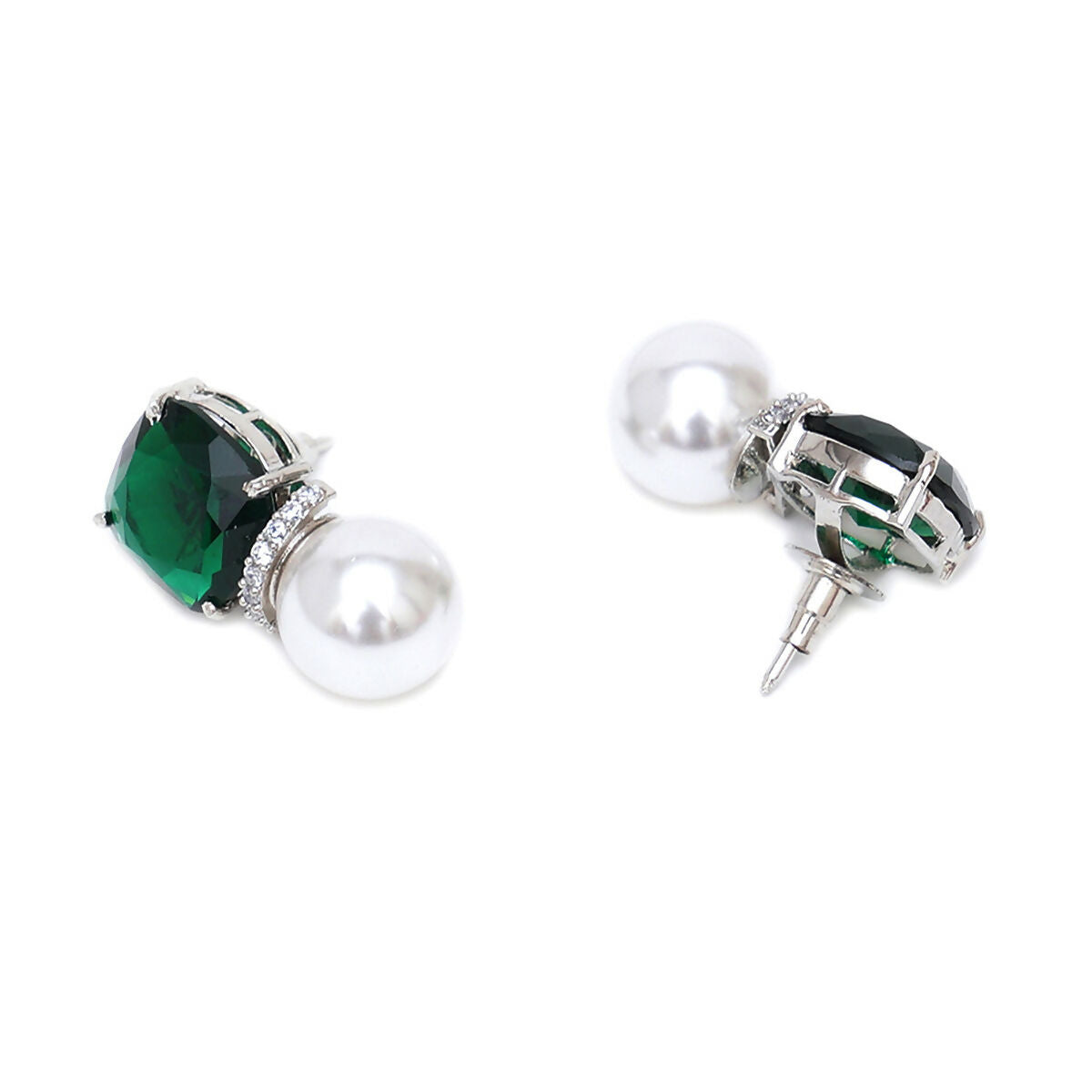 Jade Pearl Studs- Ruby Raang | Swadesiicart