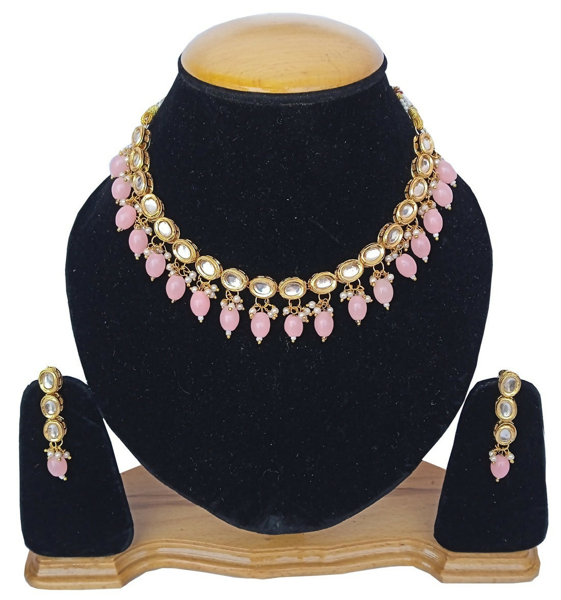 Joban Fashion Light Purple kundan work Necklace Set | Swadesiicart