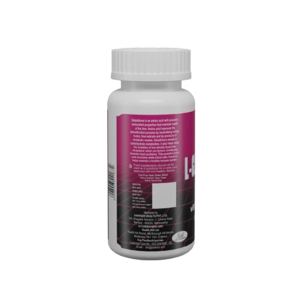 HealthAid L-Glutathione 500 mg with Vitamin C and Astaxanthin Tablets - Swadesiicart