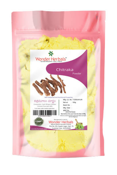Wonder Herbals Chitramoolam (Chitrak) Powder | Swadesiicart