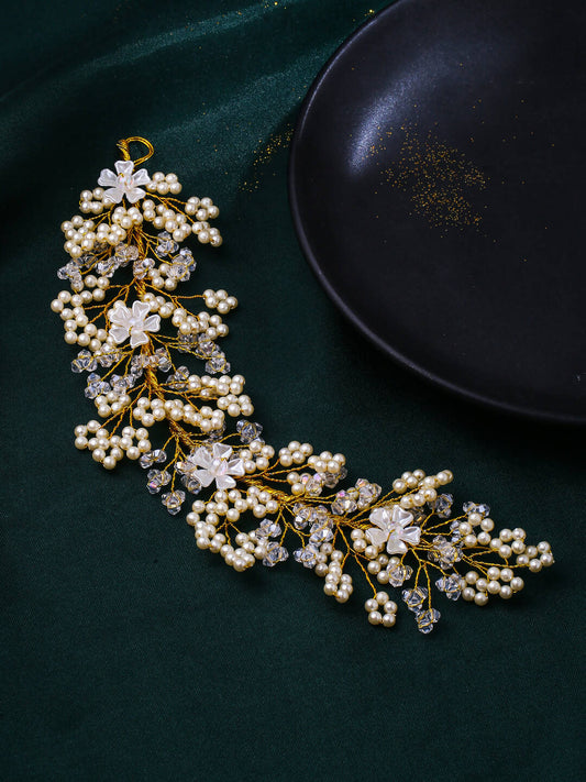 NVR Women Embellished Beaded Hair Accessory Set | Swadesiicart
