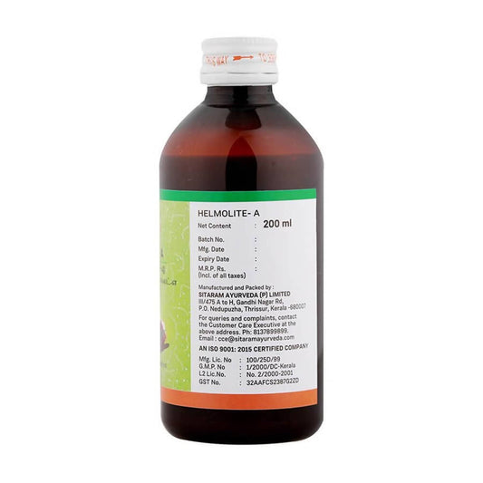 Sitaram Ayurveda Helmolite-A Syrup