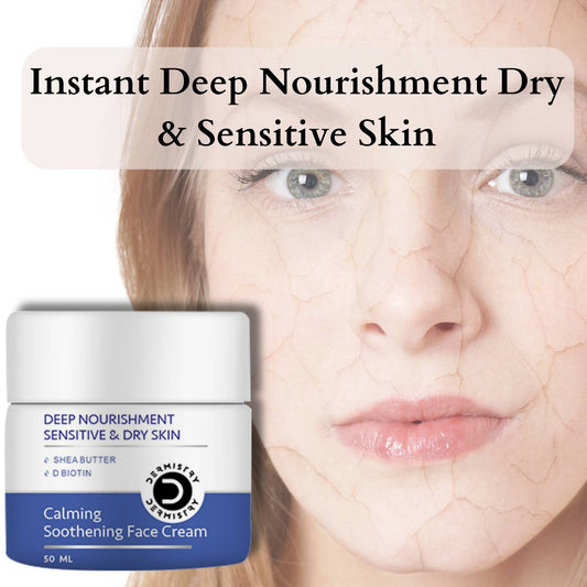 Dermistry Sensitive & Dry Skin Nourishing Body Butter & Calming Soothening Face Cream - Swadesiicart