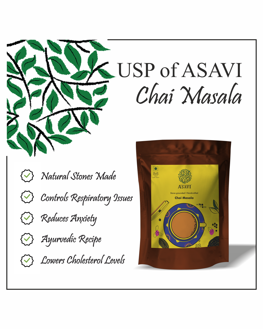 Asavi Stonemade Chai Masala - Swadesiicart