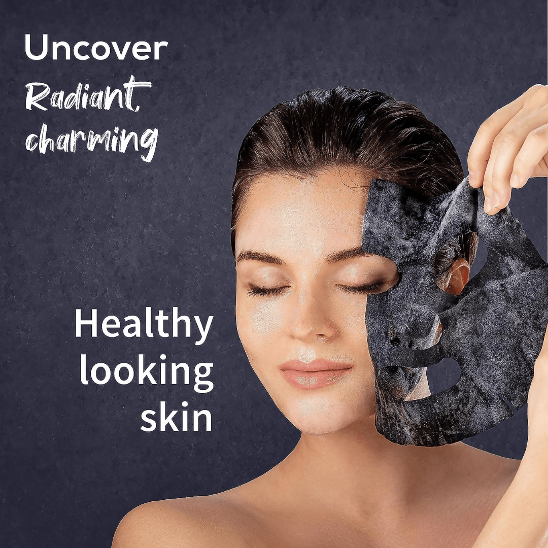 Ayouthveda Charcoal Coffee Face Serum Sheet Mask - Swadesiicart