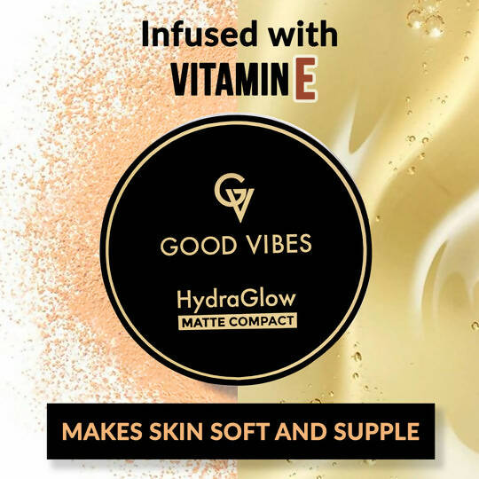 Good Vibes HydraGlow Matte Compact - Rich Ivory 01 - Swadesiicart