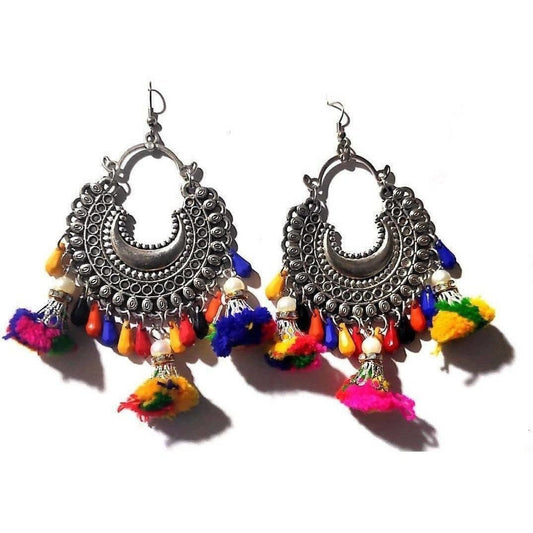 MS Fashion India Multi Color Beads And Small Beautiful Jhumka Earrings | Swadesiicart
