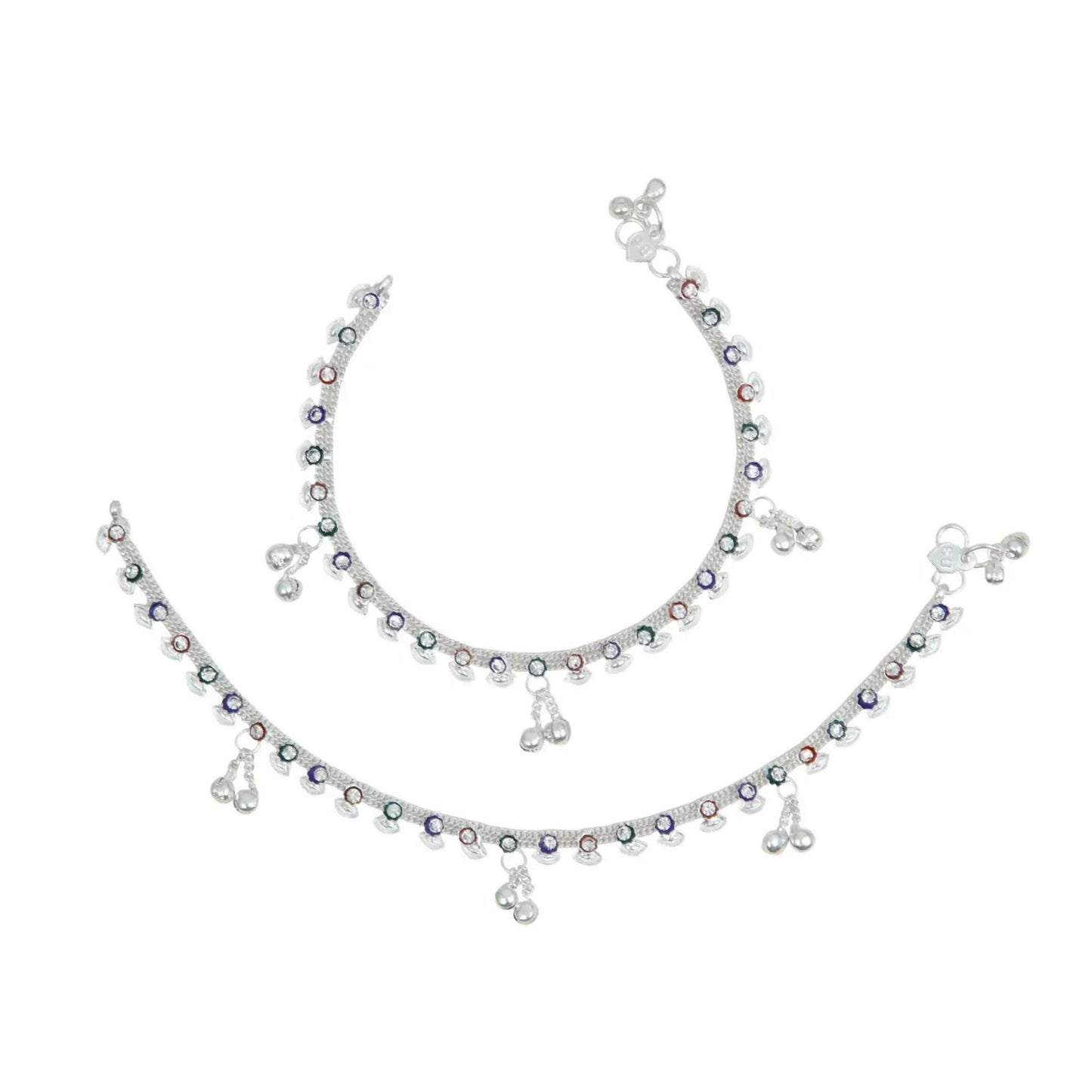 Joban Fashion Silver Copper Anklet For Girl | Swadesiicart