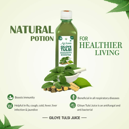 Axiom Pure Tulsi Giloy Stem Juice - Swadesiicart