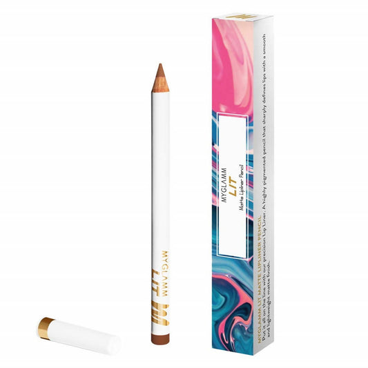 MYGLAMM LIT Matte Lip Liner Pencil - Blended (1.14 Gm) - Swadesiicart