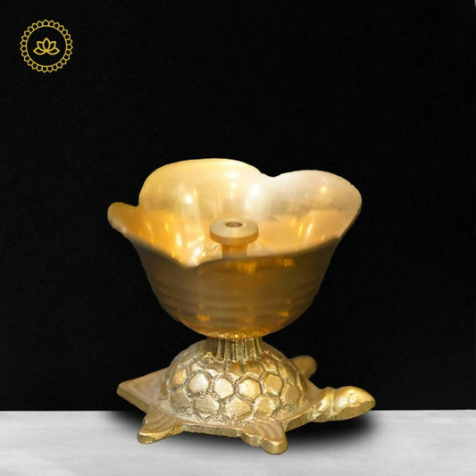 Brass Kurma Flower Diya - Swadesiicart