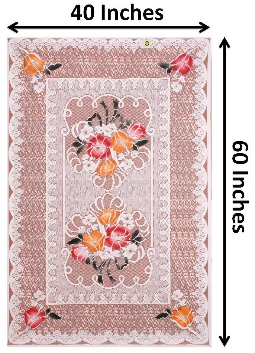 Yellow Weaves Cotton Floral Designer Rectangular Center 4 Seater Table Cover - Limited Time Offer - Swadesiicart