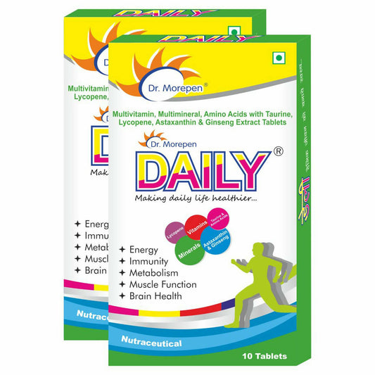 Dr. Morepen Daily Multivitamin Tablets for Women & Men, Multivitamins & Minerals Supplement - Dr Morepen