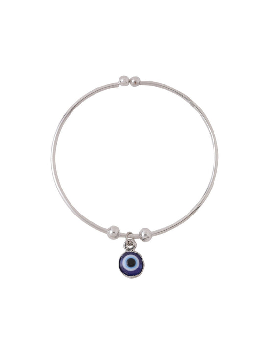 NVR Women Silver-Plated Evil Eye Rakhi With Roli Chawal