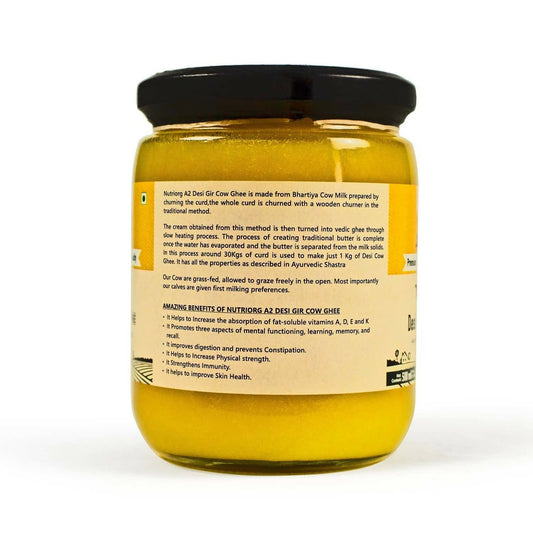 Upaveda A2 Pure Ghee| 100% Gir Cow Ghee | A2 Cow Desi Pure Ghee | Organic Grass Fed Cows | Traditional Bilona Method Ghee | Swadesiicart