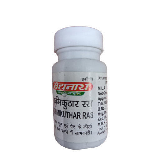 Baidyanath Jhansi Krimikuthar Ras 80 Tabs - Ayurvedant Pvt. Ltd.