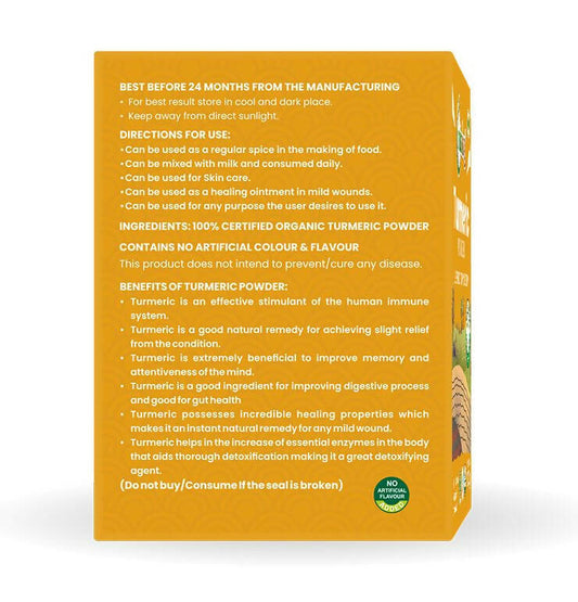 Nutriorg Certified Organic Turmeric Powder - Swadesiicart