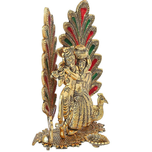 Chhariya Crafts Metal Radha Krishna Idol - Swadesiicart