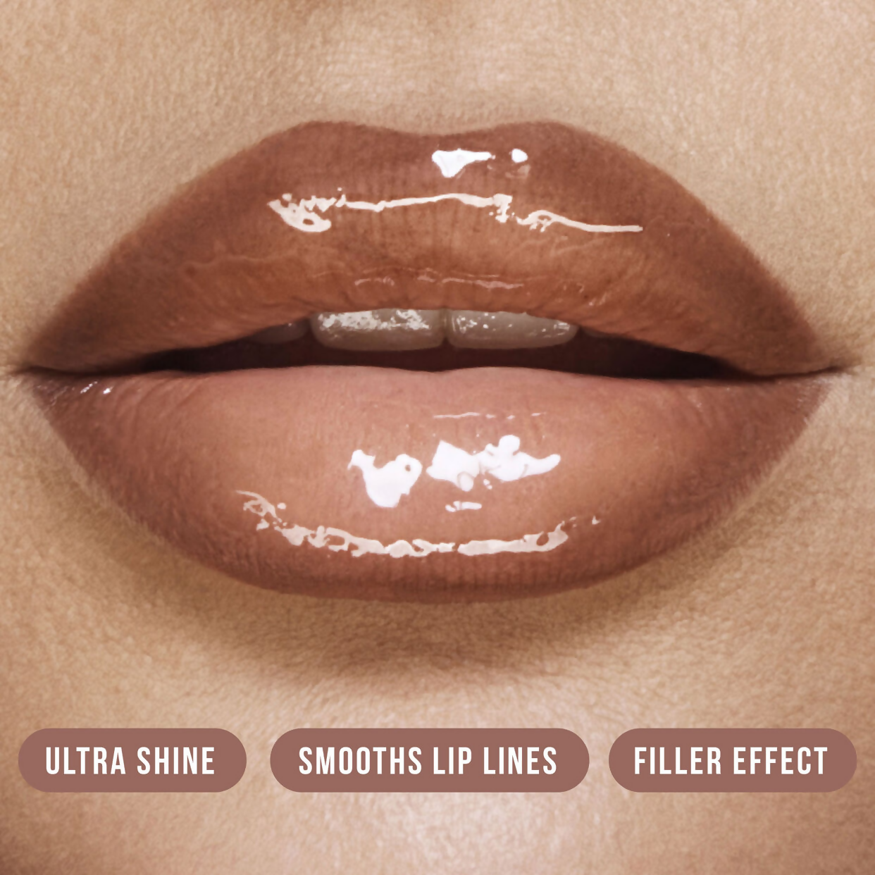 Huda Beauty Faux Filler Extra Shine Lip Gloss - Sugar Baby | Swadesiicart