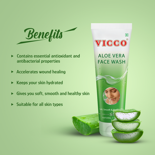 Vicco Aloe Vera Face Wash - Swadesiicart