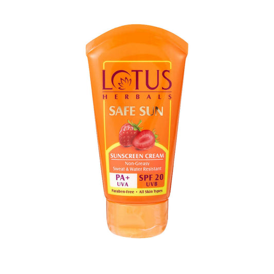 Lotus Herbals Safe Sun Sunscreen Cream - Breezy Berry SPF 20 - Distacart