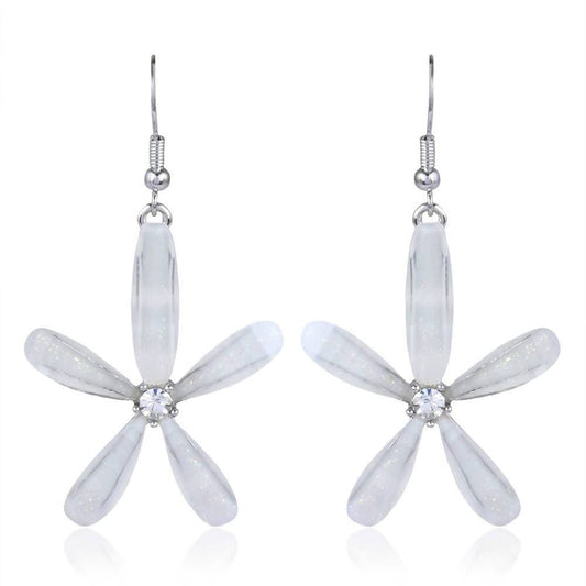 Trendoo Jewelry Gold-Polished Stylish Fancy Party Wear White Drops