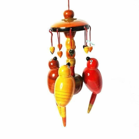 Etikoppaka handmade Wooden Colorful Wall Hanging With Parrots - Swadesiicart