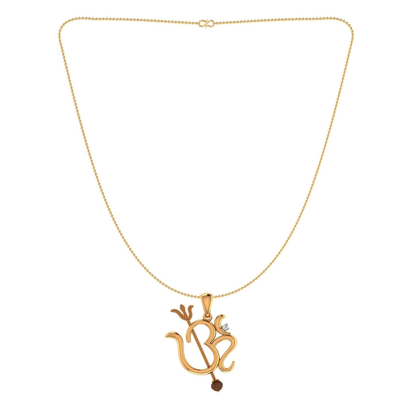 trueBrowns X Voylla Rudraksha Studded 'OM' Rakhi-Pendant | Swadesiicart