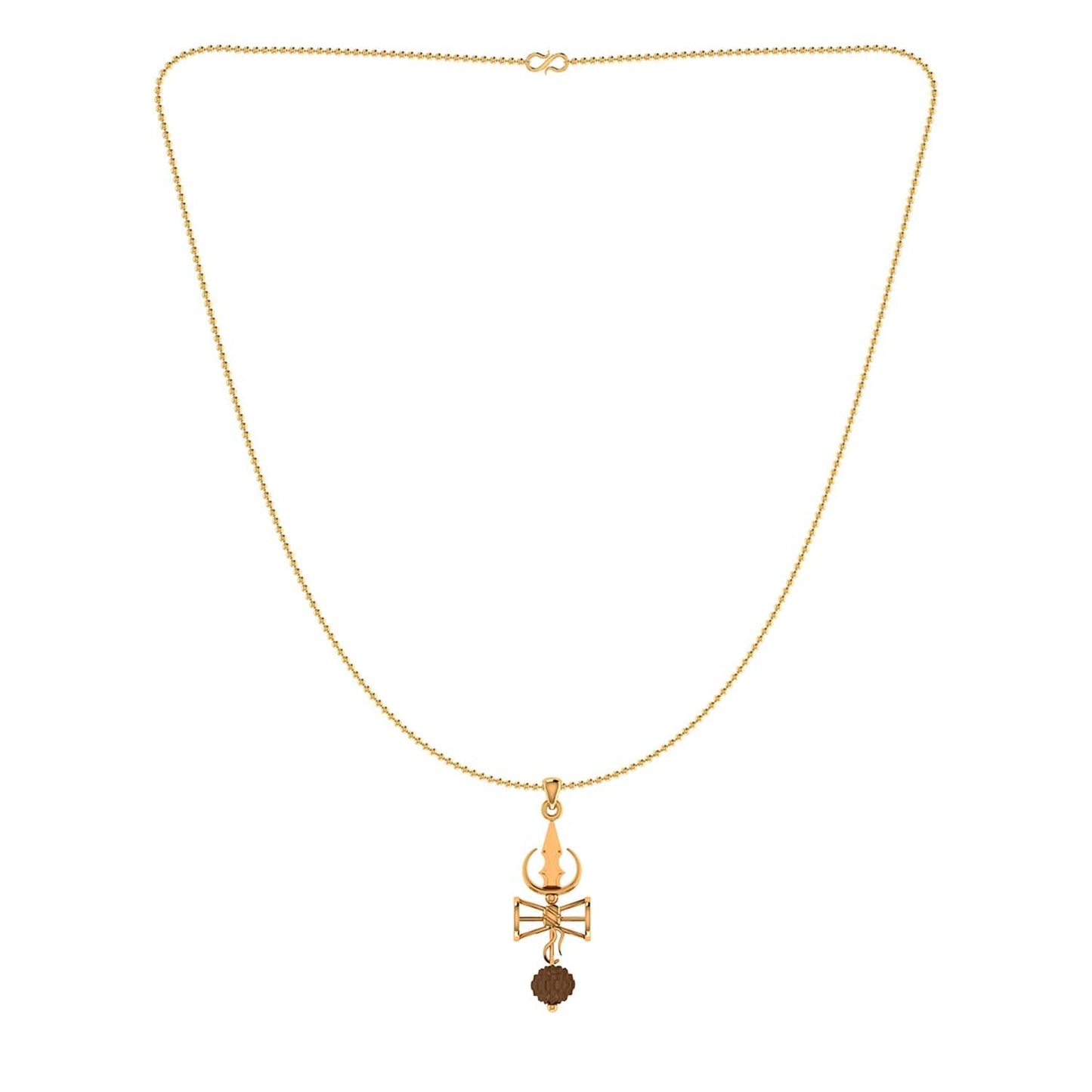 trueBrowns X Voylla Shiva Damru Rudraksha Rakhi-Pendant | Swadesiicart