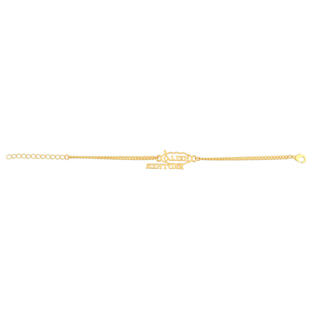 trueBrowns X Voylla Hello Brother Gold-Polished Stylish Bracelet Rakhi | Swadesiicart