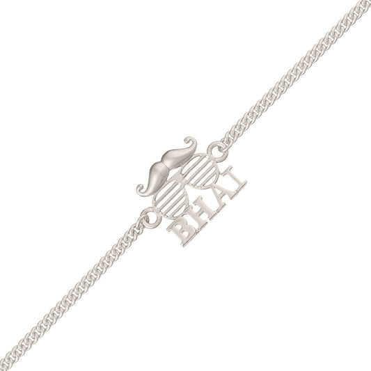trueBrowns Exclusive Silver Plated BHAI Bracelet Style Rakhi | Swadesiicart
