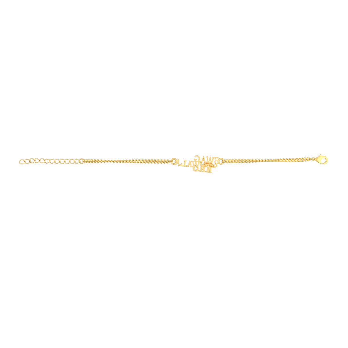 trueBrowns X Voylla Swag Wala Bro Gold Tone Bracelet Style Rakhi | Swadesiicart