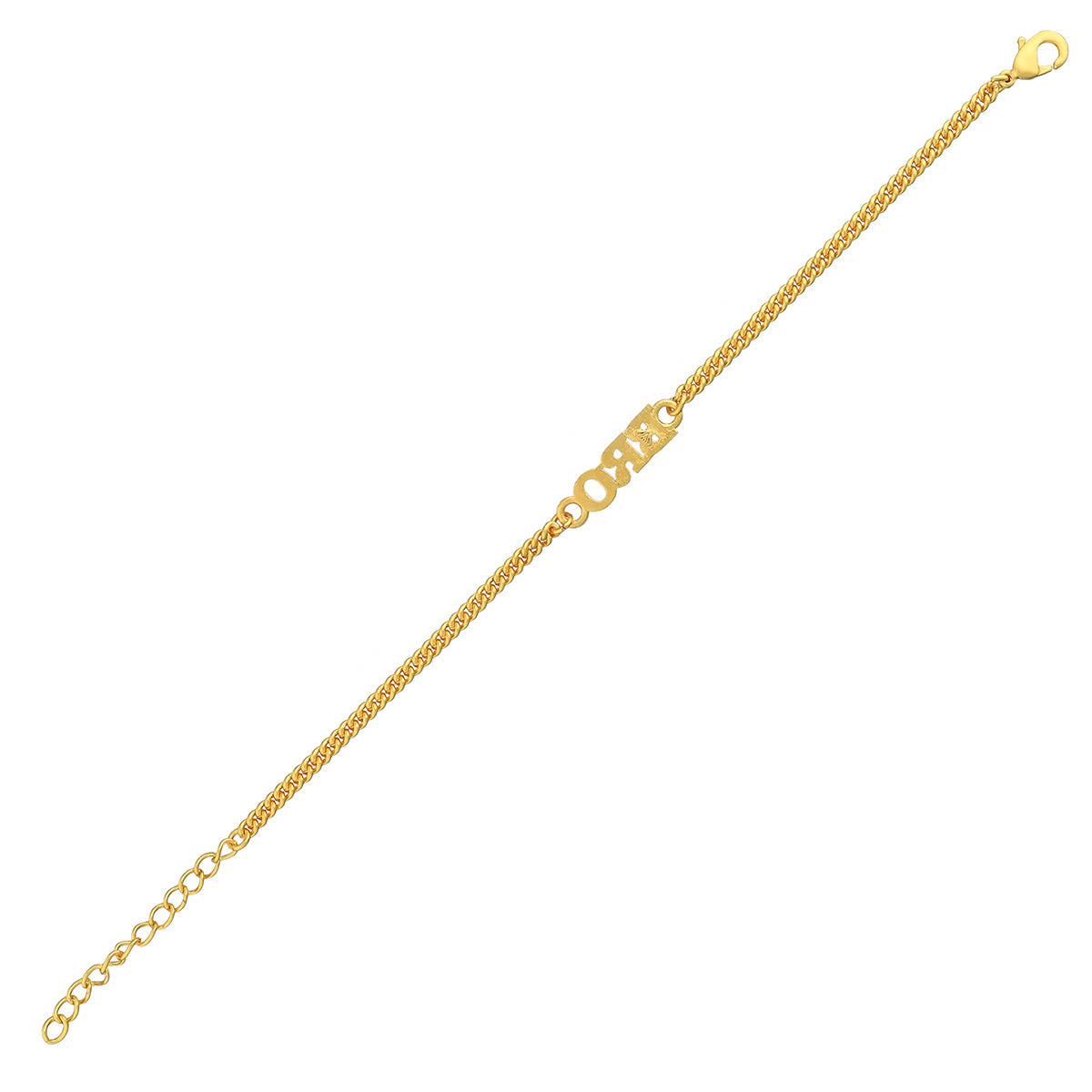 trueBrowns Gold Tone Fashionable BRO Rakhi | Swadesiicart