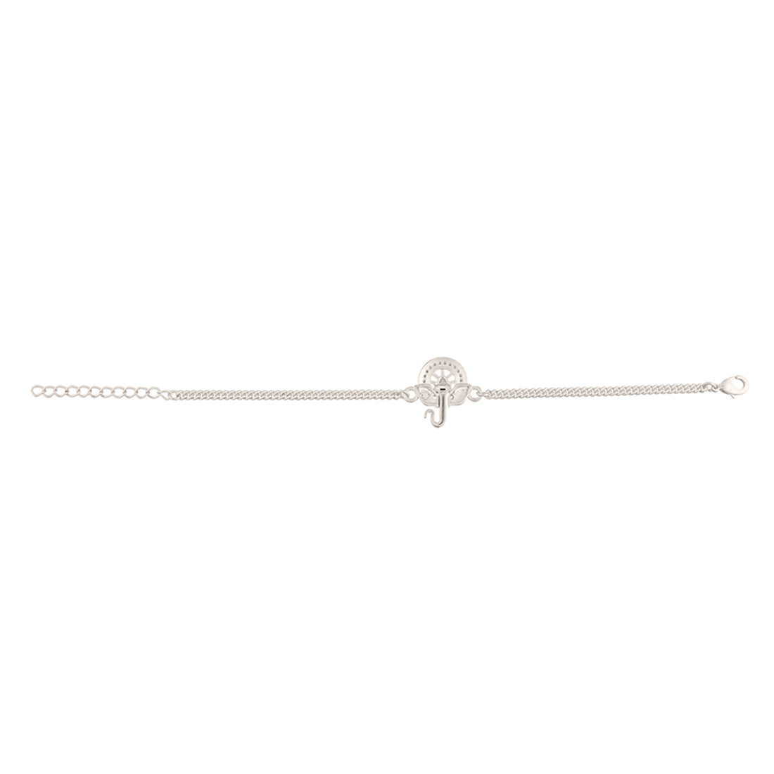 trueBrowns Silver Tone Ganesha Bracelet Rakhi | Swadesiicart