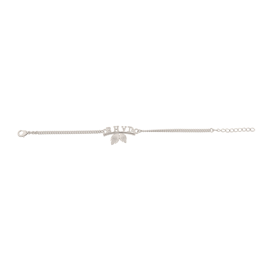 trueBrowns Peacock Feather Motif Silver Plated Bhai Bracelet Rakhi | Swadesiicart