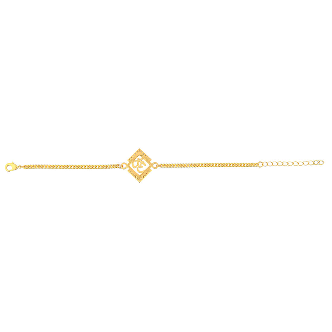 trueBrowns Gold Tone Auspicious OM Bracelet Rakhi | Swadesiicart