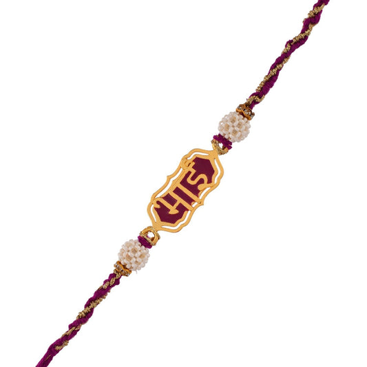 trueBrowns X Voylla Magenta Gold Bhai Rakhi For Brother | Swadesiicart