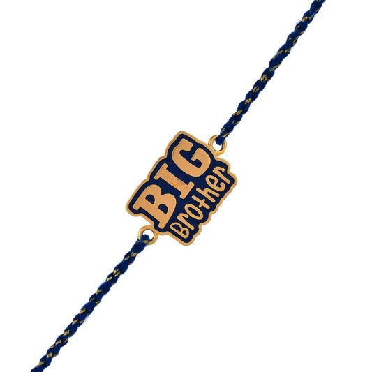 trueBrowns X Voylla Navy Blue Enamel Big Brother Rakhi For Brother | Swadesiicart