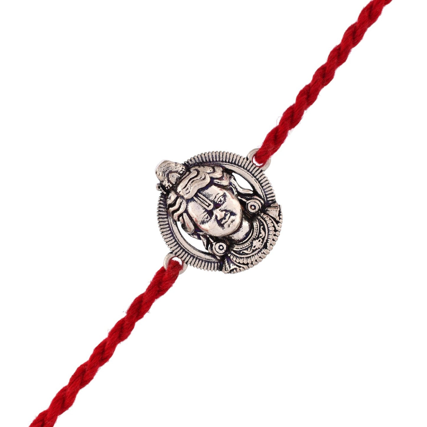 trueBrowns X Voylla Ram Lalla Silver Oxidised Rakhi For Brother | Swadesiicart