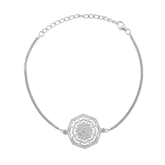 trueBrowns Sterling Silver Filigree Om Rakhi | Swadesiicart