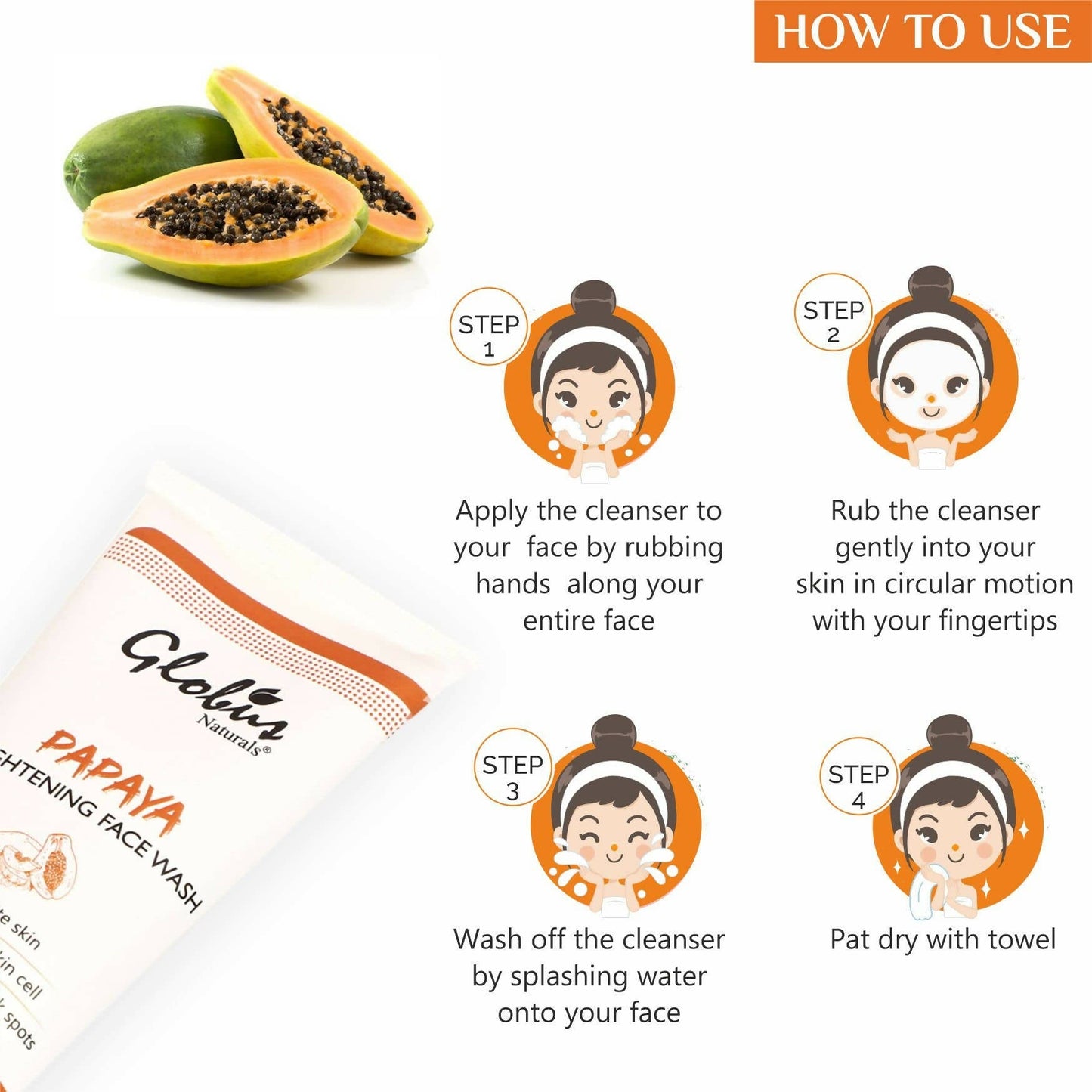 Globus Naturals Purifying Papaya Face Wash - Swadesiicart