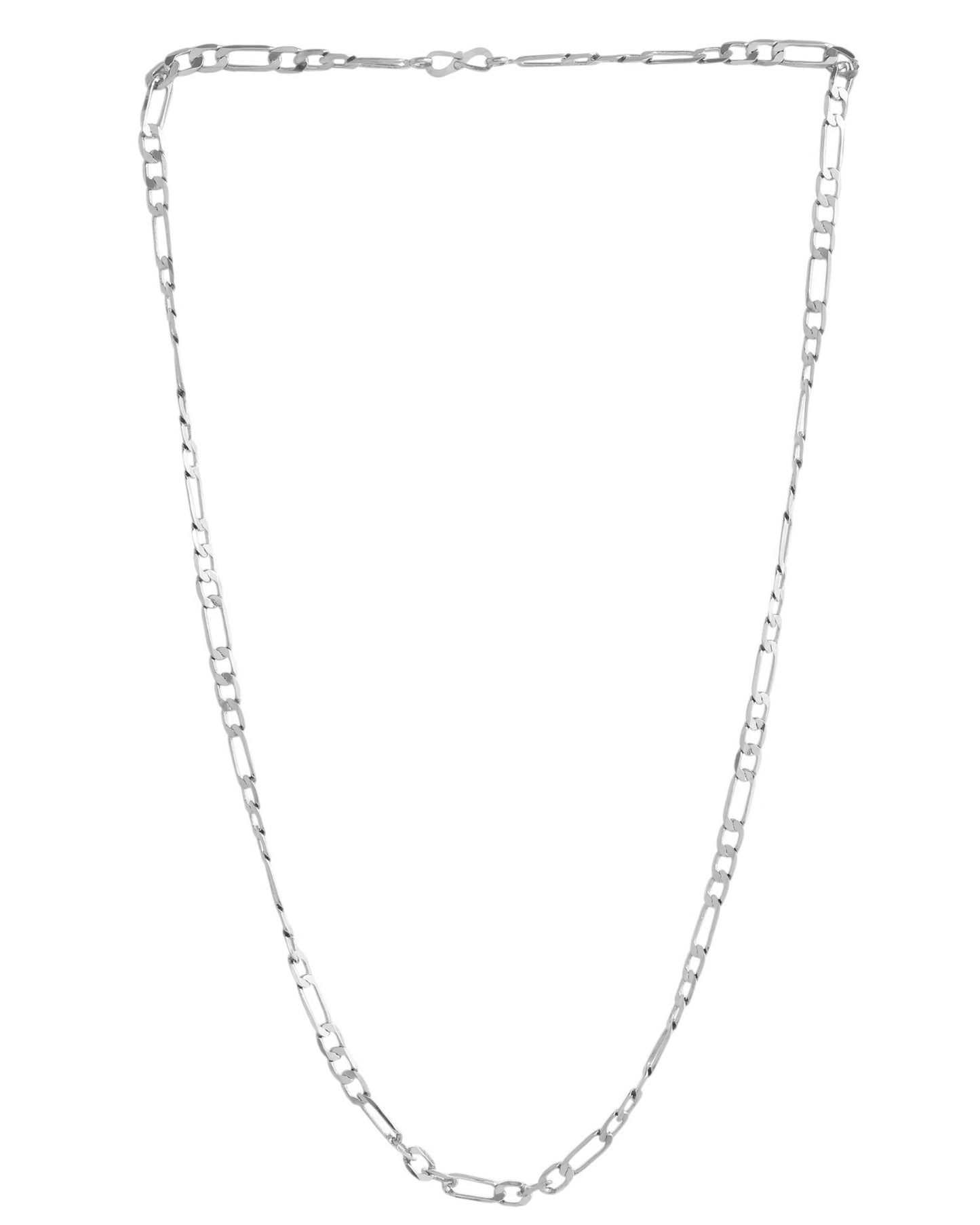 VOJ Men's Silver Plated Linked Chain - Swadesiicart