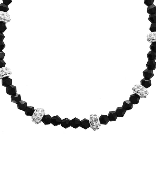 VOJ Set of 2 Silver Plated Artificial Beads Studded Anklet - Swadesiicart