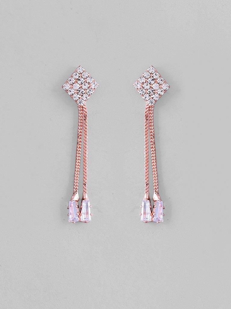 VOJ Rose Gold-Polished Butterfly Design Pendant Set - Swadesiicart
