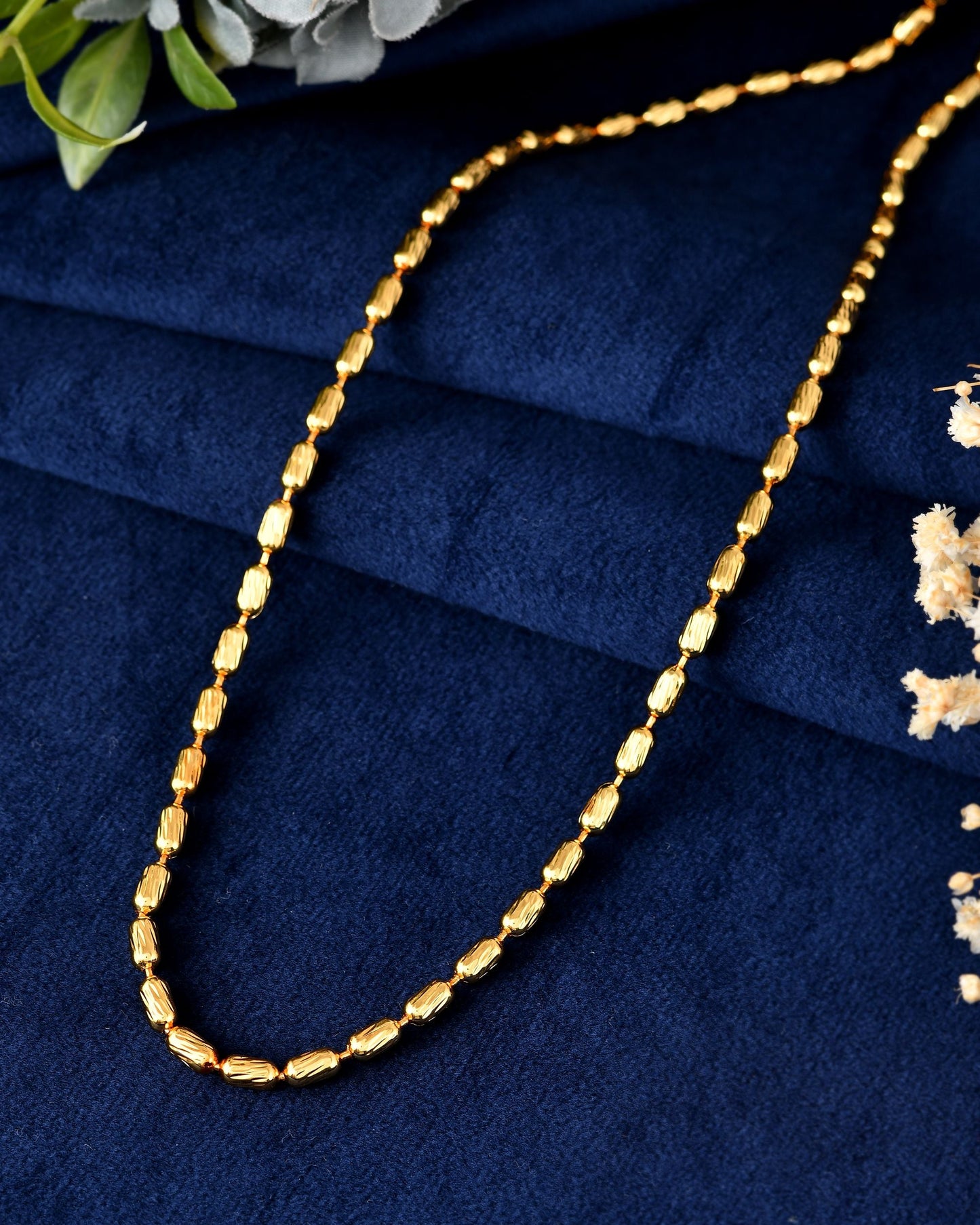 VOJ Gold Polished Designer Stainless Steel Chain For Men - Swadesiicart