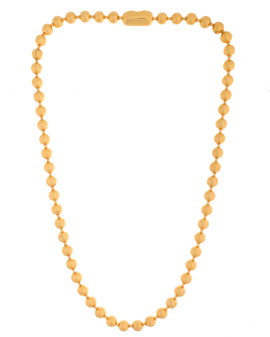 VOJ Gold Polished Ball Shaped Elegant Chain For Men - Swadesiicart