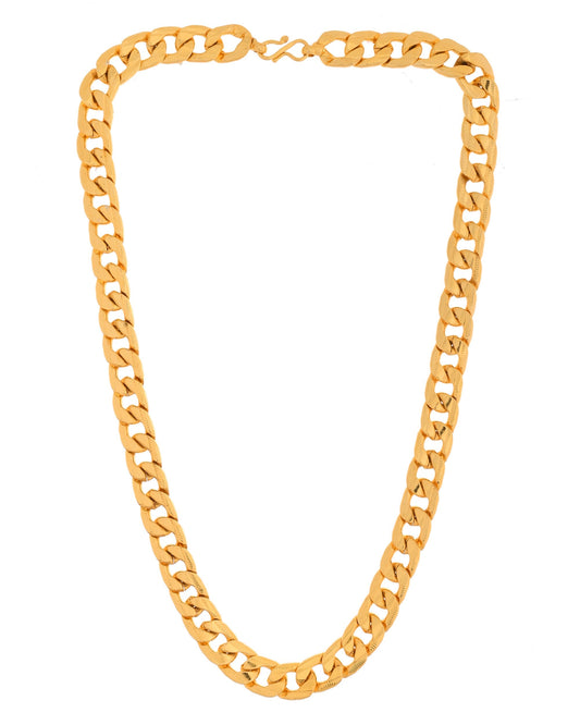 VOJ Gold Polished Stainless Steel Thick Linked Chain - Swadesiicart